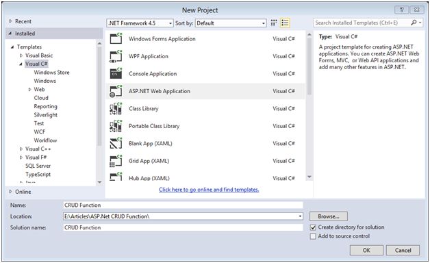 ASP.NET Web Application